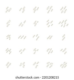 Brown organic outline blob abstract shape decoration on white background.