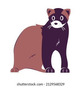 brown otter design over white