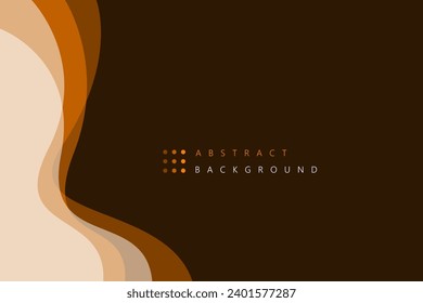 Braune Überlappung der Wellenkombinationen abstrakter Hintergrund. Vektorgrafik