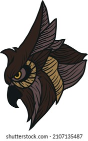 Brown Owl Hand Drawn Style For Tshirt Logo Etc Vector Illustration