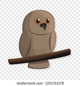 Brown owl icon. Cartoon of brown owl vector icon for web design  