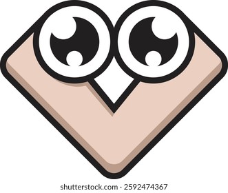 Brown owl icon with minimalist and modern design. Flat style, perfect for logos, apps or other graphic elements. Vector format with clean details and balanced proportions.