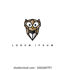 brown owl logo logotype theme vector art