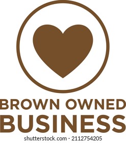 Brown Owned Business - Minority Business - Vector Logo Icon