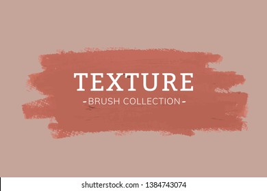 Brown paint brush stroke on a brown textured background vector