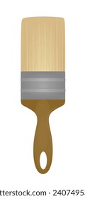 Pincel de pintura marrón. ilustración vectorial