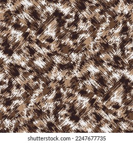 Brown Paint Brushstrokes Mottled Textured Subtle Tile Checked Pattern