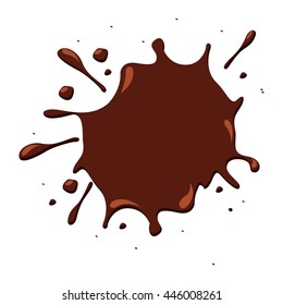 brown paint stain isolated icon design, vector illustration  graphic 