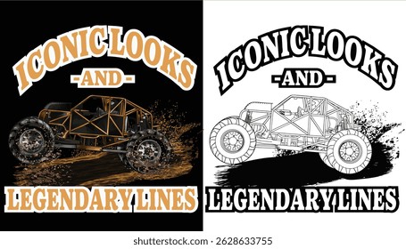 Brown e pintado Quarter Midget. Isolado em fundo preto, para design de camisetas, impressão e para fins comerciais.