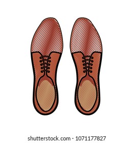 brown pair shoes elegant accessory for men