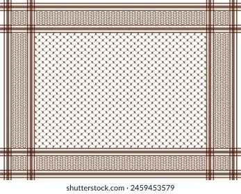 Brown palestine keffiyeh vector template for print