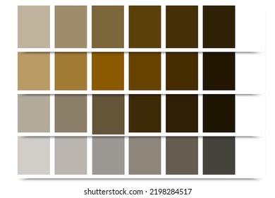 brown palette. Gradient color. Vector illustration. stock image.