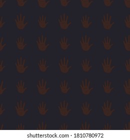 brown palms of black people pattern seamless, hands of African Americans, Hispanics, hands multinational society, Black lives matter .Anti discrimination poster, card, banner, print, sign, etc