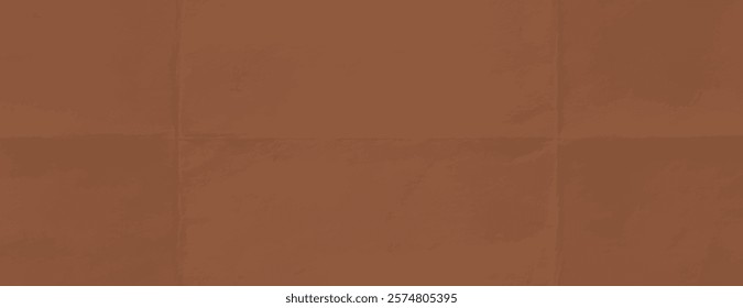 Brown paper background with a textured, folded appearance. The brown background adds a rustic, earthy feel to the design. Paper texture background vector. Brown background.