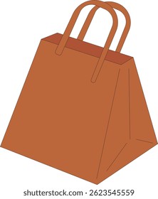 Brown Paper Bag Craft Illustration