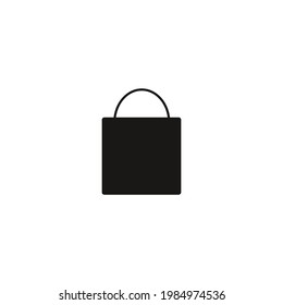 vector de icono de bolsa de papel marrón sobre fondo blanco