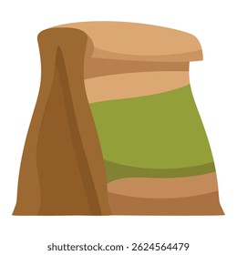 Brown paper bag packaging standing up and isolated on a white background