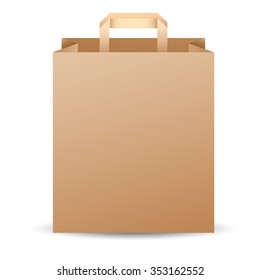 Brown Paper Bag Template : Vector Illustration