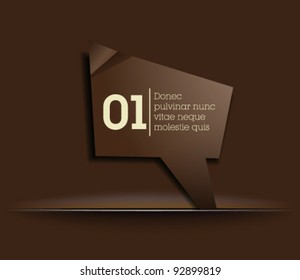 brown paper crafted message cloud / simple clean design / web / advertising