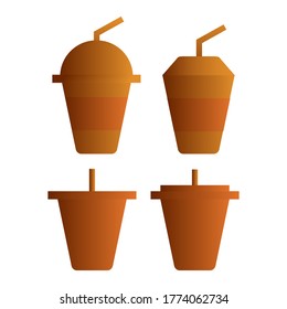 Brown paper cup for coffee, mocha, cappuccino, espresso - Vector illustration