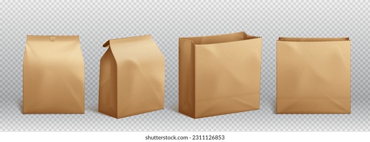 Brown paper bag icon cartoon style Royalty Free Vector Image
