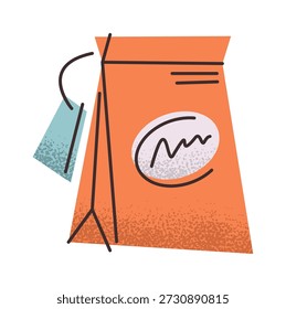 Etiqueta engomada de la entrega del paquete de papel marrón