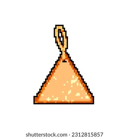 vector retro de arte de píxeles de juego de etiqueta de papel marrón. etiqueta de papel moreno. ilustración vintage antigua