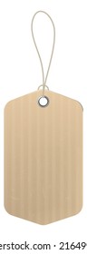Brown paper tag mockup. Cardboard retail label