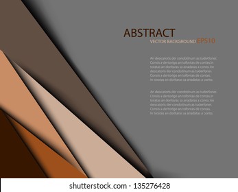 brown paper vector background overlap dimension 3d graphic message board for text and message design frame line shadow for modern web design eps10