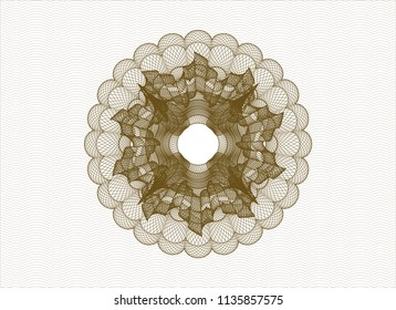 Brown passport money rosette