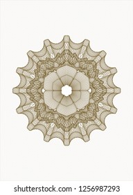 Brown passport money rosette