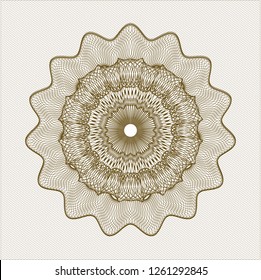 Brown passport money rosette