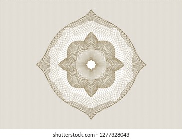 Brown passport money rosette