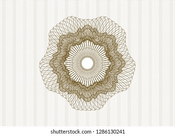 Brown passport money rosette