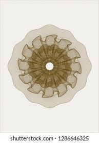 Brown passport money rosette