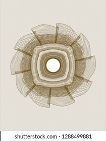 Brown passport money rosette