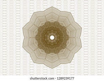 Brown passport money rosette