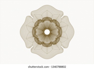 Brown passport money rosette