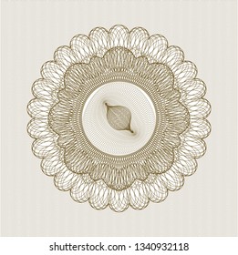 Brown passport money rosette