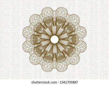 Brown passport money rosette