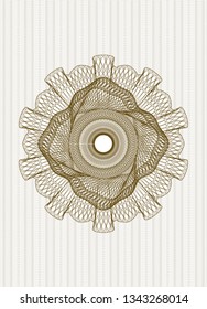 Brown passport money rosette