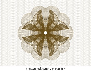 Brown passport money rosette