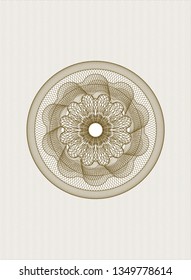 Brown passport money rosette