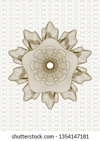 Brown passport money rosette