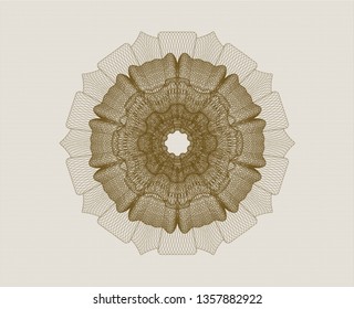 Brown passport money rosette