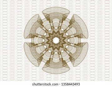 Brown passport money rosette