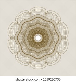 Brown passport money rosette