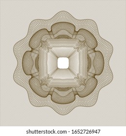Rosette con dinero del pasaporte marrón. Ilustración vectorial. Detallado.