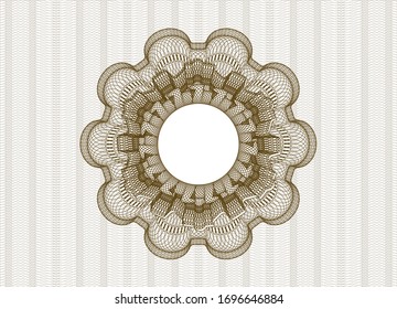 Rosette con dinero del pasaporte marrón. Ilustración vectorial. Detallado.