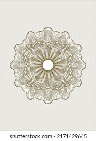 Brown Pass Geld Rosette. Vektorgrafik. Detaillierte Angaben. 